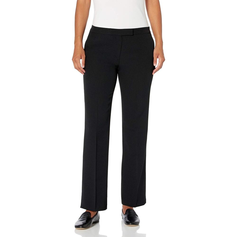 Kasper Women Tab Front Pant Black Plus Size 24W